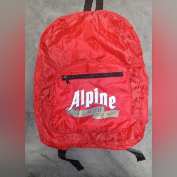 Vintage Alpine Lager Beer brand backpack 80s-90s Moosehead Breweries collectible - Picture 2 of 11